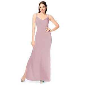 NEW Bari Jay Bridesmaid Dress & Evening Gown Thistle Pink Maxi Dress P2803
